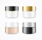 Realistic Cream Can Cosmetic Product Set. Vector