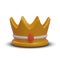 Realistic crown on white background. Element for computer game