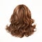 Realistic Curly Brown Hair Illustration With Delicate Details