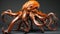 Realistic Cybersteampunk Octopus With Tentacles In Detailed 3d Rendering