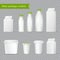 Realistic Dairy Packaging Transparent Set