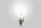 Realistic daylight light bulb with gray background