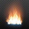 Realistic Decorative Flammable Fire Flame Vector