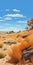 Realistic Desert Painting With Vibrant Australian Landscape