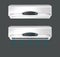 Realistic Detailed 3d Air Conditioner Set. Vector