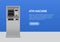 Realistic Detailed 3d Atm Machine Interface Concept Card . Vector