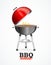 Realistic Detailed 3d Bbq or Barbecue Grill. Vector
