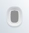 Realistic Detailed 3d Blank Airplane Window Template Mockup. Vector