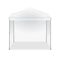 Realistic Detailed 3d Blank Outdoor White Tent. Vector
