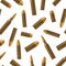 Realistic Detailed 3d Bullets Seamless Pattern Background. Vector