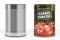 Realistic Detailed 3d Canned Tomato Puree Set. Vector