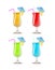 Realistic Detailed 3d Cocktail Drink Party Beverage Set. Vector