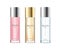 Realistic Detailed 3d Color Different Cosmetic Perfume Bottle Set. Vector