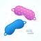 Realistic Detailed 3d Color Sleep Mask Concept Card. Vector