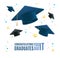 Realistic Detailed 3d Congratulation Graduates Placard Banner Card. Vector