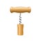 Realistic Detailed 3d Corkscrew and Cork. Vector