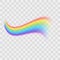 Realistic Detailed 3d Curve Rainbow on a Transparent Background. Vector