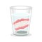 Realistic Detailed 3d Dentures in Glass. Vector