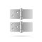 Realistic Detailed 3d Different Metallic Door Hinge Set. Vector