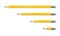 Realistic Detailed 3d Different Yellow Pencil Set. Vector