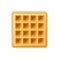 Realistic Detailed 3d Empty Belgian Waffle on a White. Vector