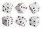 Realistic Detailed 3d Gambling Game Dice Set. Vector