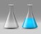 Realistic Detailed 3d Glass Chemical Laboratory Flask Set. Vector