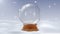 Realistic Detailed 3d Glass Christmas Snowglobe. Vector