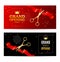 Realistic Detailed 3d Grand Opening Concept Banner Horizontal Set. Vector