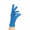 Realistic Detailed 3d Human Hand in Medical Latex Gloves. Vector