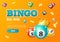 Realistic Detailed 3d Lotto Concept Bingo Big Win Card Background. Vector