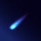 Realistic Detailed 3d Meteorites Comet Vivid Light Effect. Vector