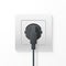 Realistic Detailed 3d Plug inserted in Electrical Outlet. Vector