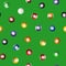 Realistic Detailed 3d Pool Billiard Green Seamless Pattern Background. Vector