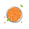 Realistic Detailed 3d Red Caviar Can. Vector