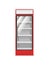 Realistic Detailed 3d Red Supermarket Freezer. Vector