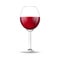 Realistic Detailed 3d Red Wine Glass Isolated on a White Background. Vector
