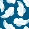 Realistic Detailed 3d Sanitary Napkin Seamless Pattern Background. Vector