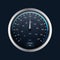 Realistic Detailed 3d Speedometer on a Dark. Vector