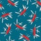 Realistic Detailed 3d Swiss Universal Knife Seamless Pattern Background. Vector