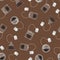 Realistic Detailed 3d Tea Bag Seamless Pattern Background. Vector