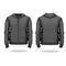 Realistic Detailed 3d Template Blank Black Male Zip Up Hoodie Mock Up. Vector