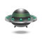 Realistic Detailed 3d Ufo Flying Spaceship. Vector