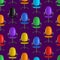 Realistic Detailed 3d Vacant Chairs Seamless Pattern Background. Vector