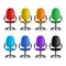 Realistic Detailed 3d Vacant Chairs Set. Vector