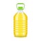 Realistic Detailed 3d Vegetable Oil Plastic Bottle. Vector