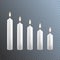 Realistic Detailed 3d White Blank Candle on a Transparent Background. Vector