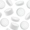Realistic Detailed 3d White Blank Cosmetic Cotton Pads Seamless Pattern Background. Vector