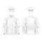 Realistic Detailed 3d White Blank Culinary Clothing Template Mockup Set. Vector