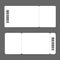 Realistic Detailed 3d White Mockup Tickets Set. Vector